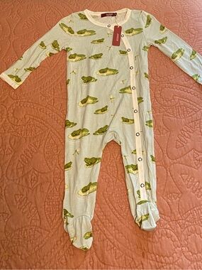 Milkbarn frog footie onesie- NWT